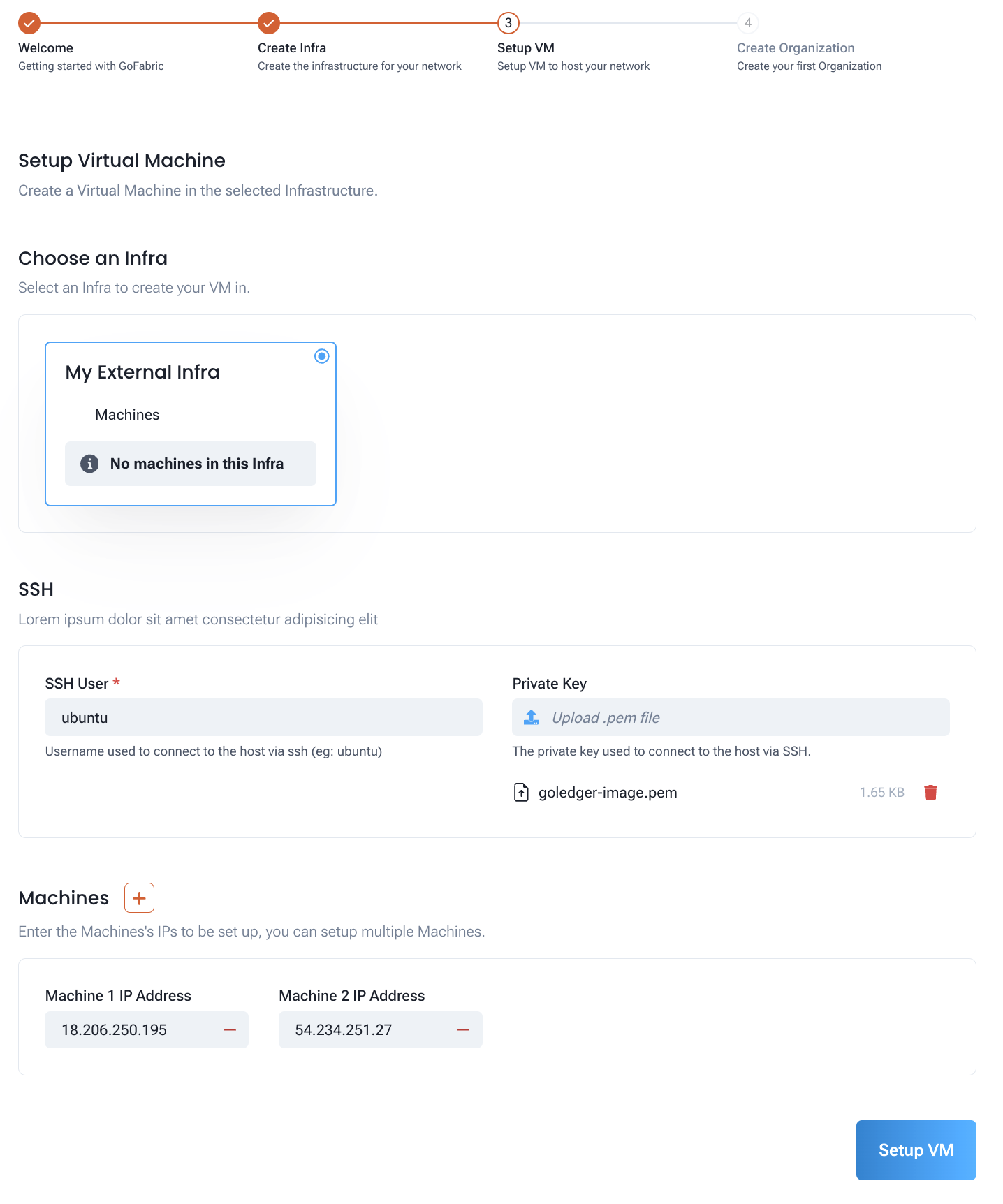 Setting Up External VMs