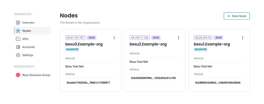 besu node preview