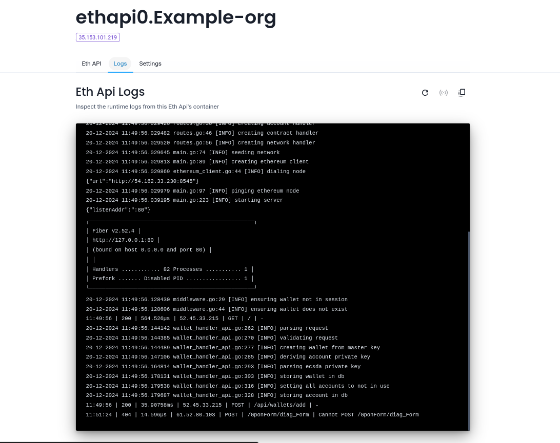 eth api logs