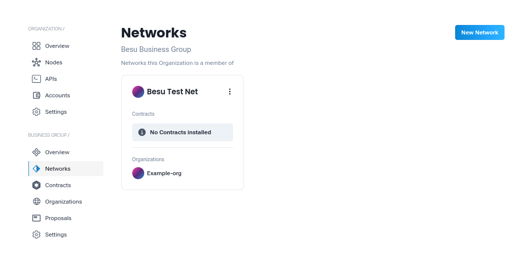 besu network dashboard