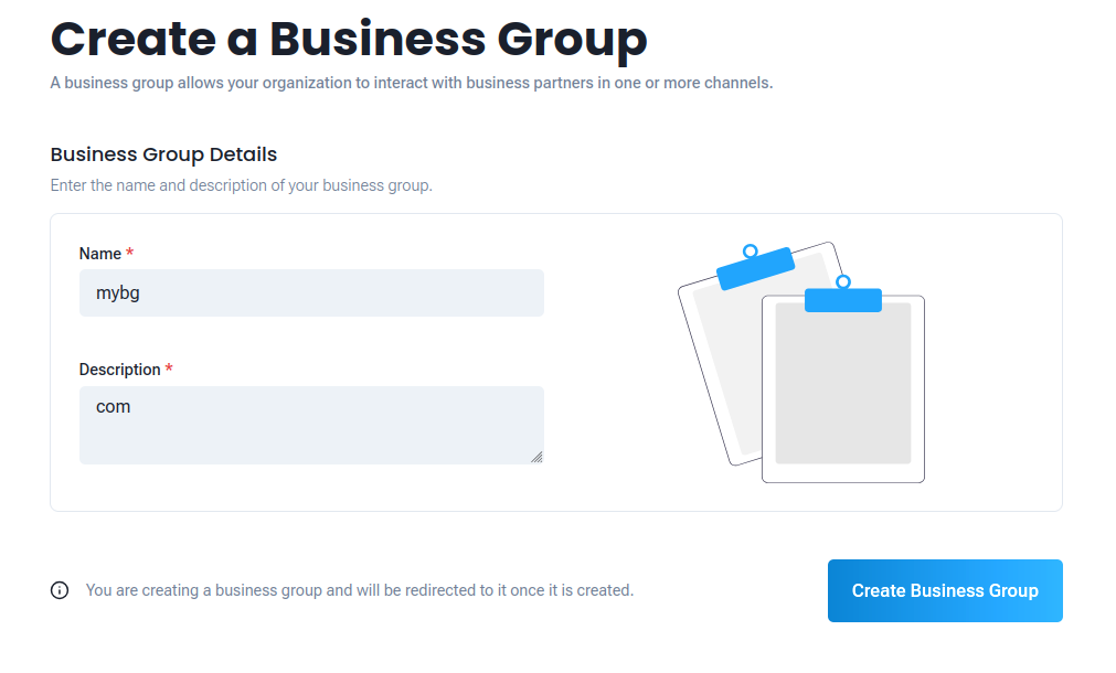create business group