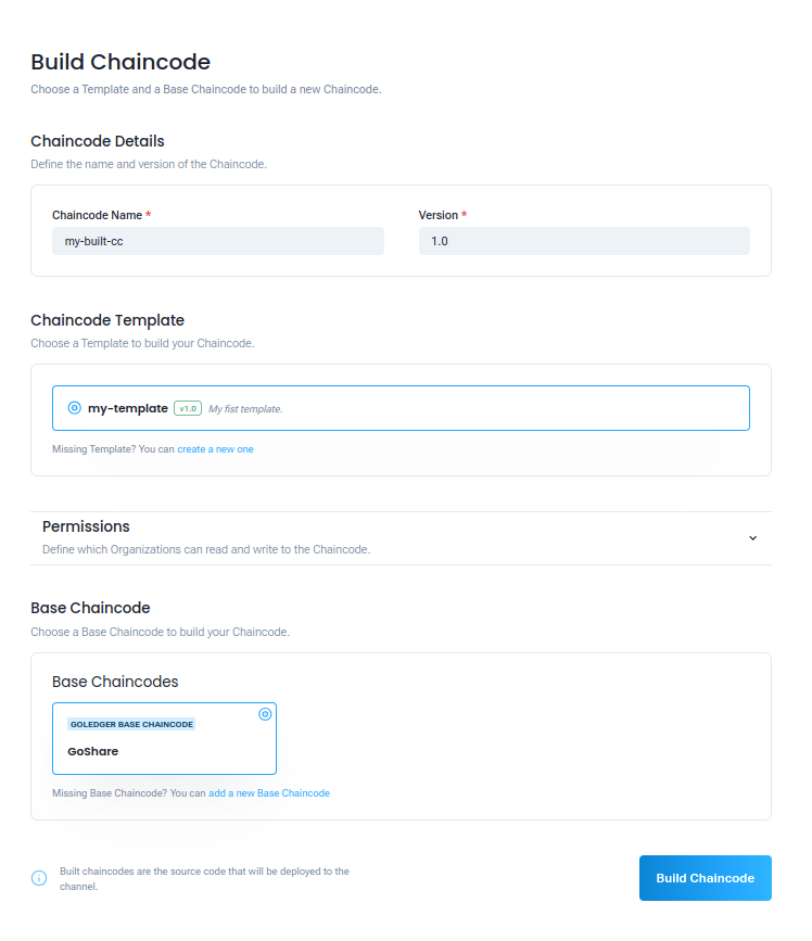 build chaincode