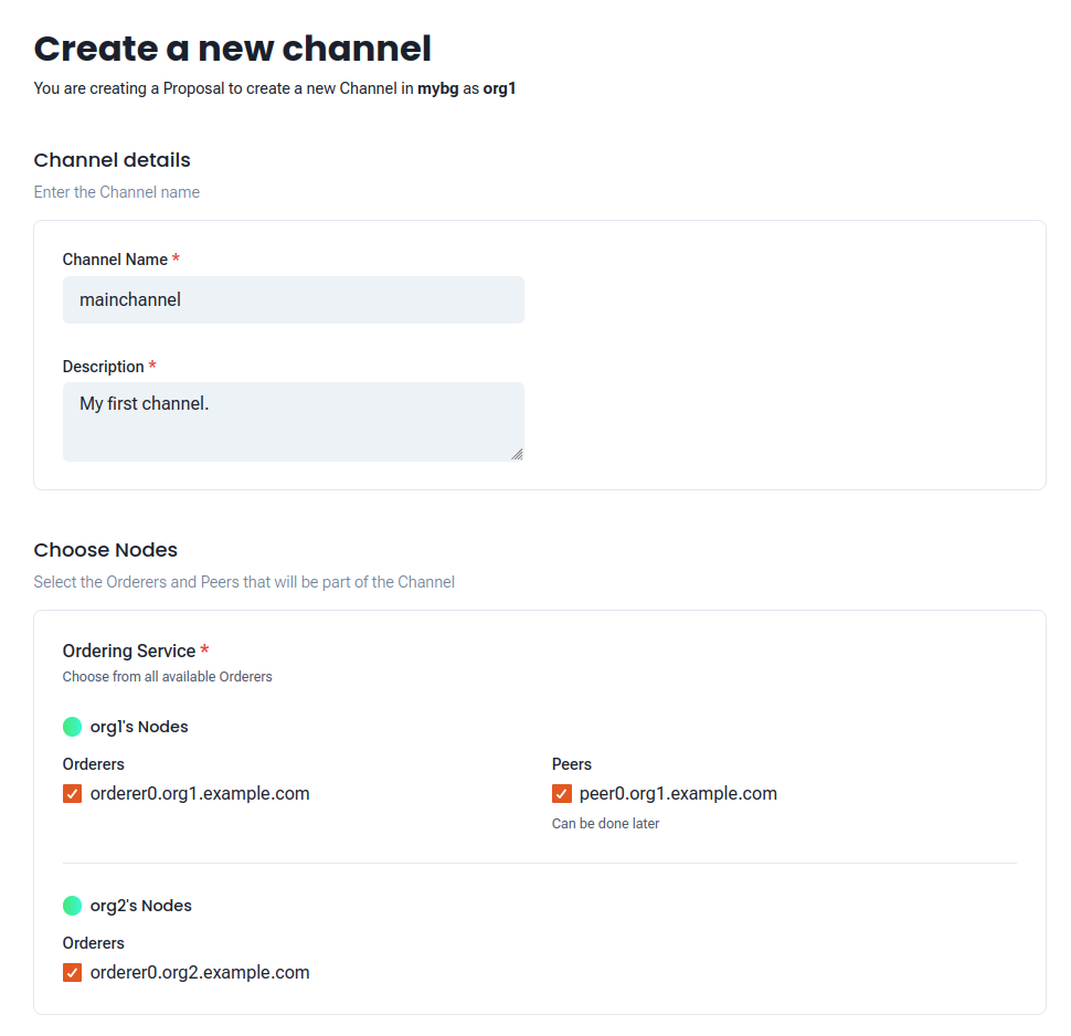 create channel